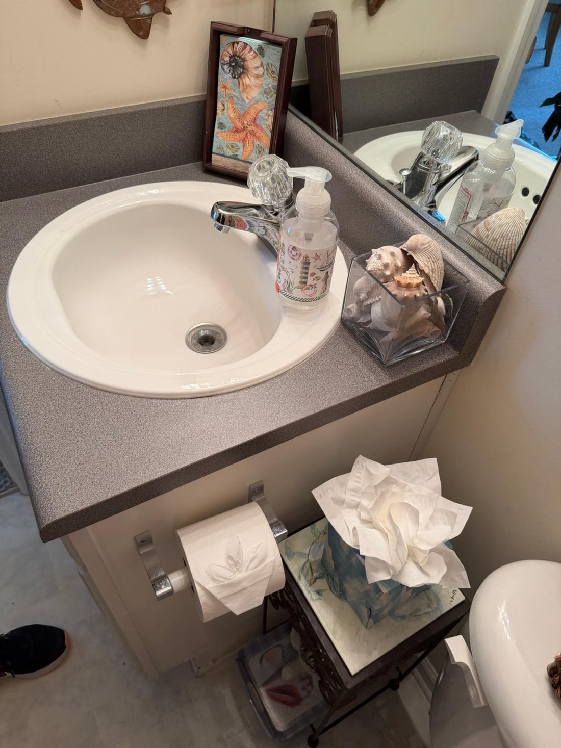 A clean bathroom sink