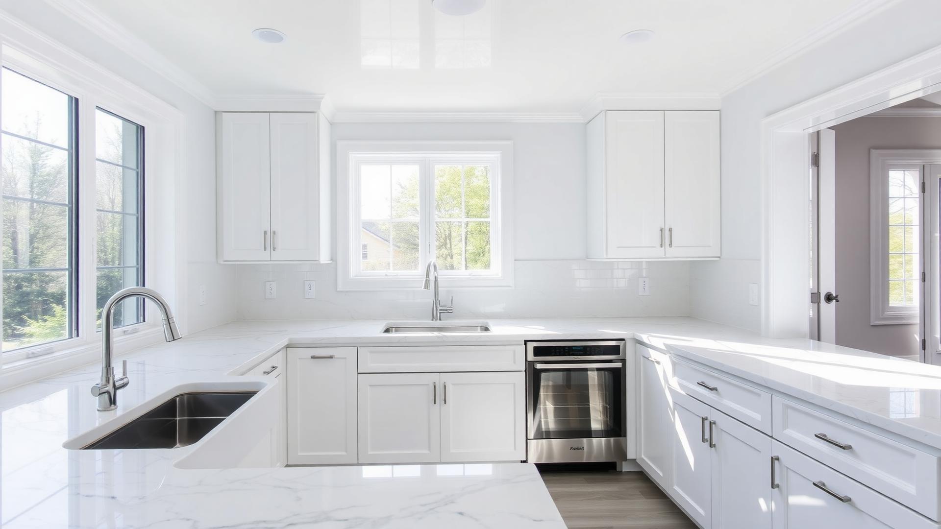 A freshly cleaned kitchen in a Charleston home